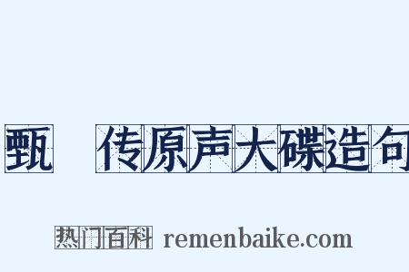 甄嬛传原声大碟造句是什么意思的图片